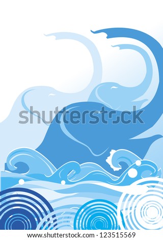 Abstract vector illustration of elephant
