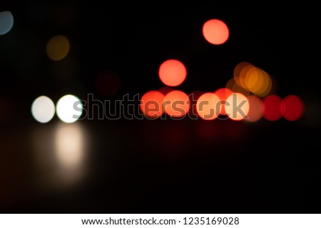 Lights in the city with lights blurred background for graphic design.
