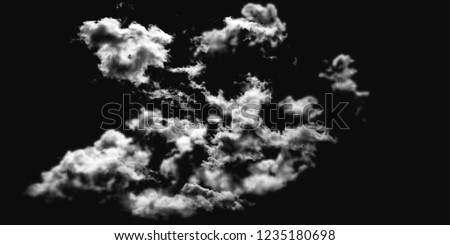cloud stock image on black background