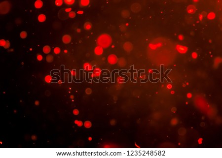 Bokeh red of lights with black background