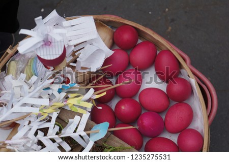 Endog abang is red eggs special for Sekaten celebration