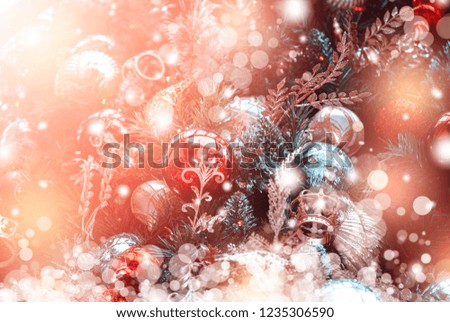 christmas background, xmas decoration and winter concept