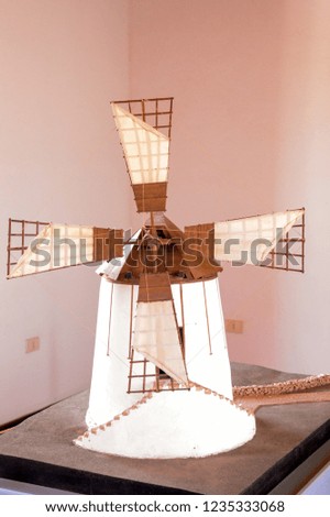 windmill on the wall, beautiful photo digital picture