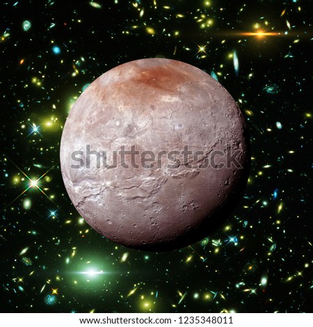 Pluto. Dwarf planet of the solar system. The elements of this image furnished by NASA.
