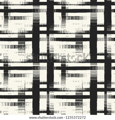 Monochrome Glitched Textured Cross-Stroke Pattern