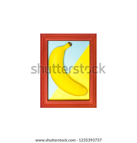 Banana with red frame