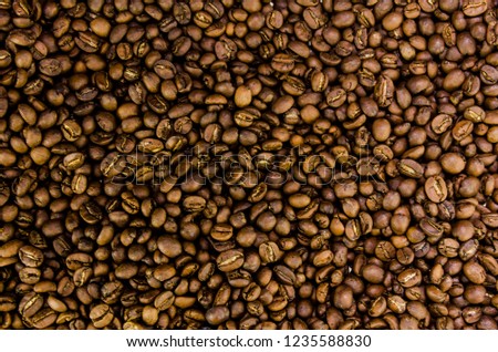 Image of toasted coffee grain texture