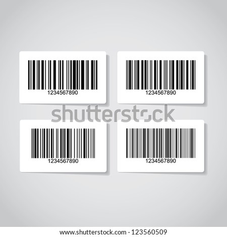 Set of barcode stickers - illustration