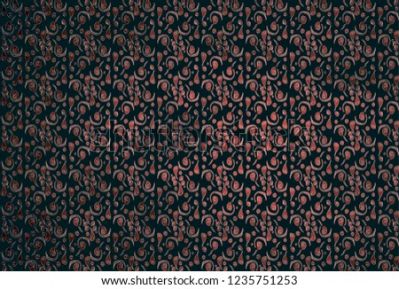 Fashion illustration of a red berries seamless pattern. Hand drawing doodle black sketch. Vector illustration on a dark background.