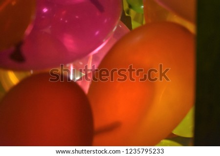 illustrated blurry colorful spinning balloons as background