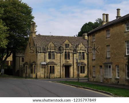 England, Gloucestershire, Cotswolds, town's scenery of Chipping Campden