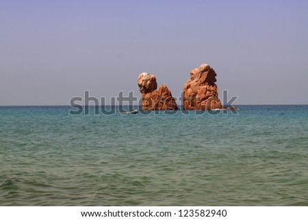 Arbatax rocks in Sardinia, Italy.