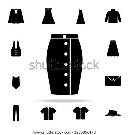 a narrow dress icon. Clothes icons universal set for web and mobile