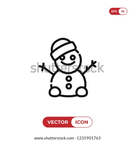 Snowman vector icon