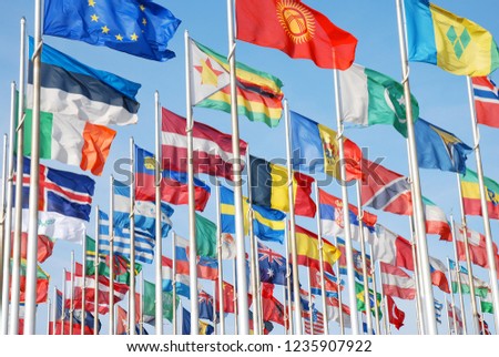 Flags of the world Royalty-Free Stock Photo #1235907922