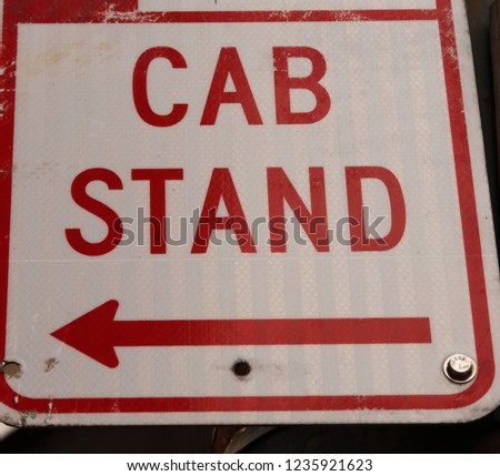 CAB STAND SIGN