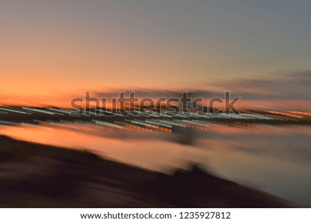 Illustrated blurry illusion morning sky  background