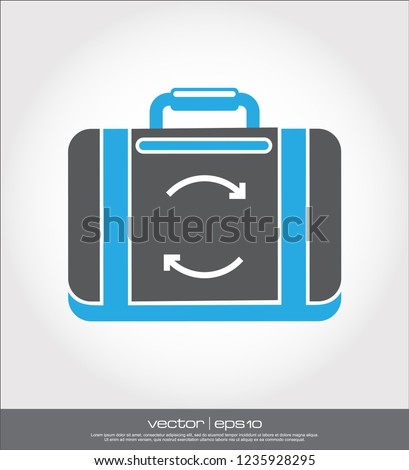suitcase business vector icon