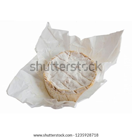 Delicios Camembert cheese, isolation on white