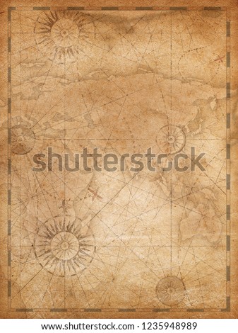 Old world map in vintage style Royalty-Free Stock Photo #1235948989