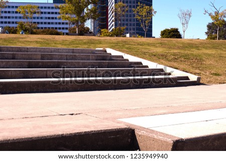 Stone stairs in park, A famous park beside Han river.