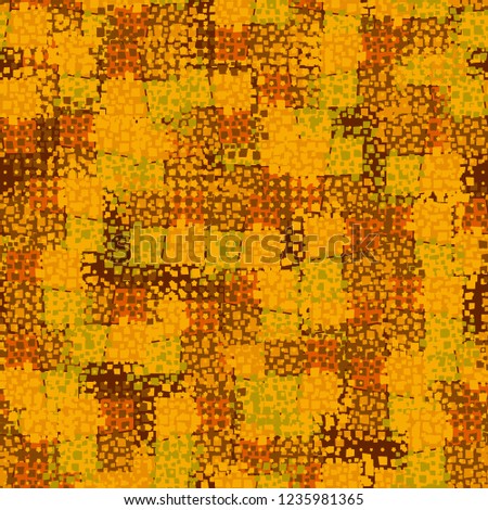 Abstract seamless. Colors of autumn gold. Five-pointed stars.
