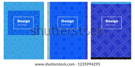 Light Blue, Red vector brochure for ui, ux design. Booklet with textbox on colorful abstract background. Pattern notebooks, journals.