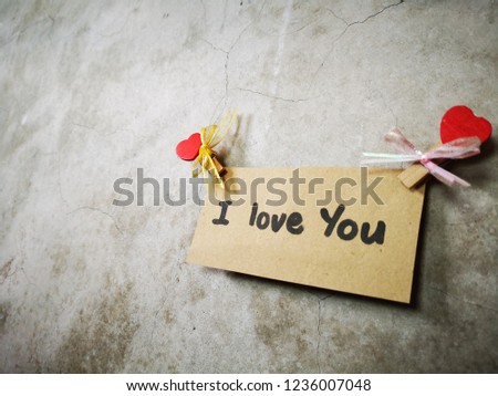I love you written message 