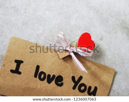 I love you written message 