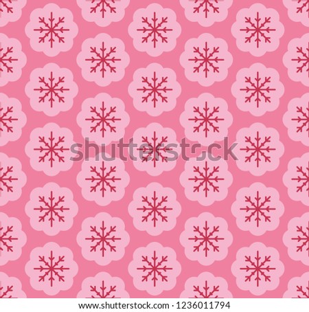 snowflake seamless pattern on red background 