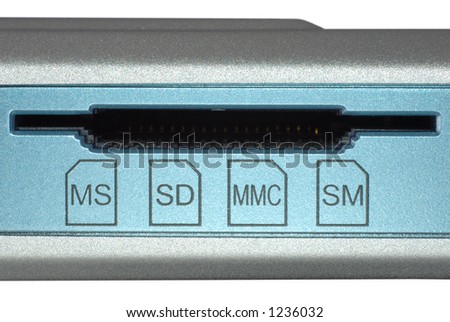 Hard drive, portable data bank - slots for various memory cards