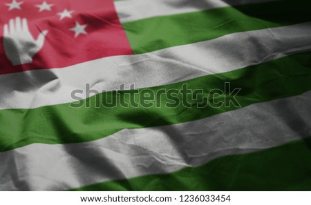  Abkhazia Flag Rumpled Close Up 