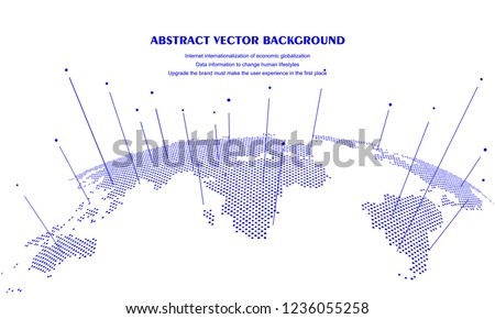 World map concept, artificial intelligence and internet big data, virtual technology Royalty-Free Stock Photo #1236055258