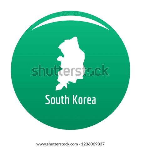 South Korea map in black. Simple illustration of South Korea map vector isolated on white background