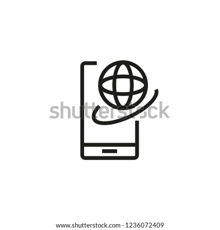 Worldwide line icon. News, technology, modern life. Modern lifestyle concept. Vector illustration can be used for topics like news, mobile, progress