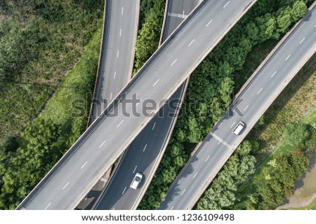 directly down view of highway