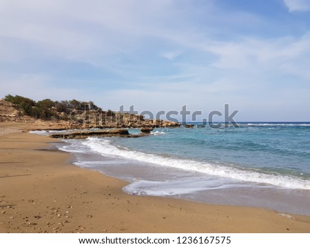 Sea beach nobody Cyprus