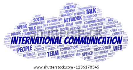 International Communication word cloud.