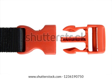 red plastic buckle