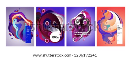 Wavy geometric colorful background. Trendy gradient shapes composition. Eps10 vector.