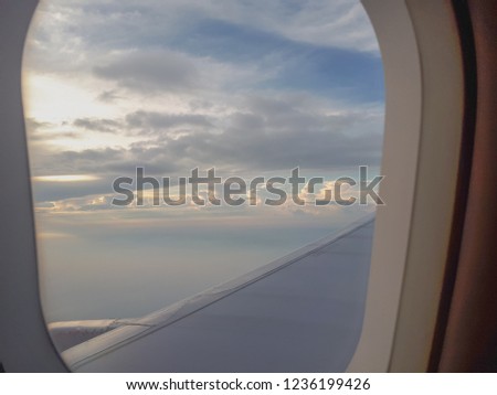 Air plane view cloudy.