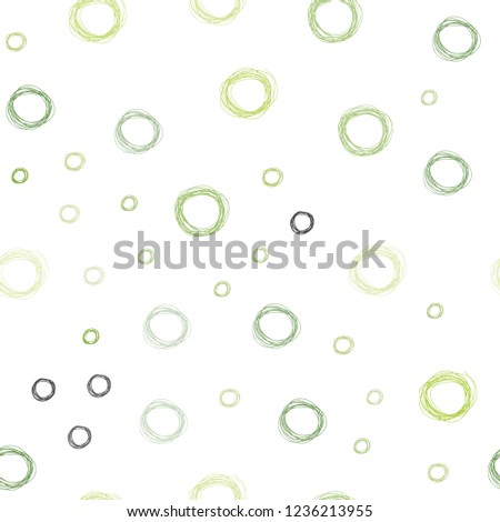 Light Green vector seamless layout with circle shapes. Modern abstract illustration with colorful water drops. Beautiful design for your business advert.