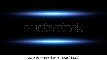 Neon Blue Lights Line Frame Isolated On Black Background. Vector Illustration