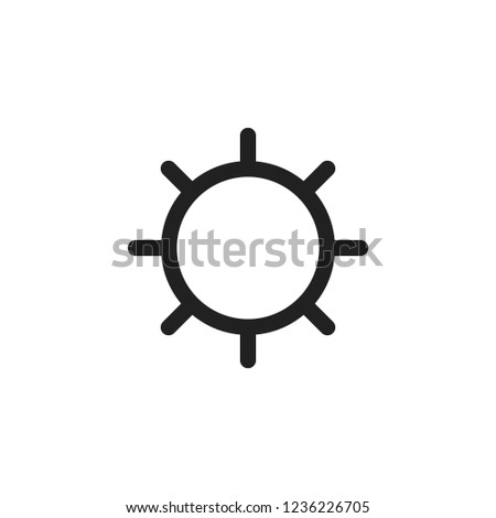Brightness icon, Visibility symbol, Vector illustration
