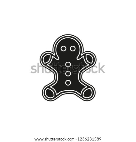 Vector gingerbread man icon. Web Icon. Premium quality graphic design. Signs, outline symbols collection, simple icon for websites, web design, mobile app on white background