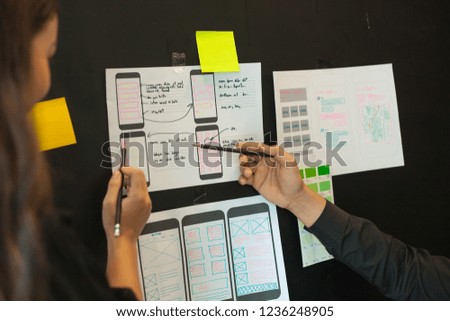 Designers Design applications for address location search on smartphone.