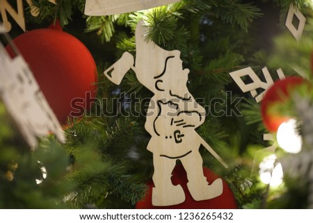 Christmas Holidays Celebrations  decor and  Ornaments with blurred background 