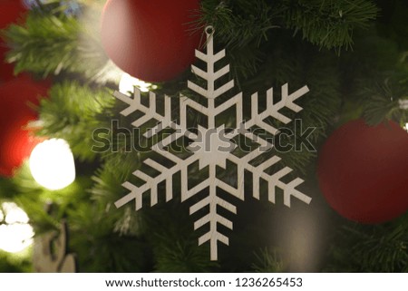 Christmas Holidays Celebrations  decor and  Ornaments with blurred background 