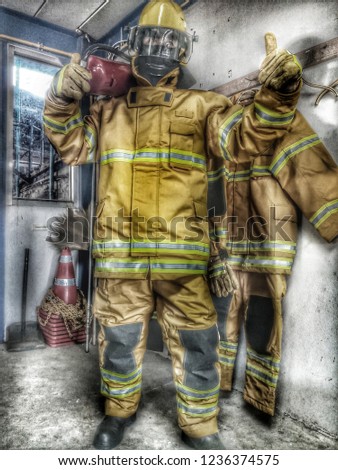 Firefighter ready for action