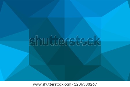 Light BLUE vector hexagon mosaic template. Modern geometrical abstract illustration with gradient. A new texture for your design.
